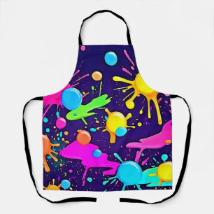 Neon Color Splash Art Schürze