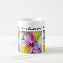 Neon Colored Lily Watercolor Blume Kaffeetasse