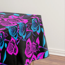 Neon Colored Roses Tischdecke