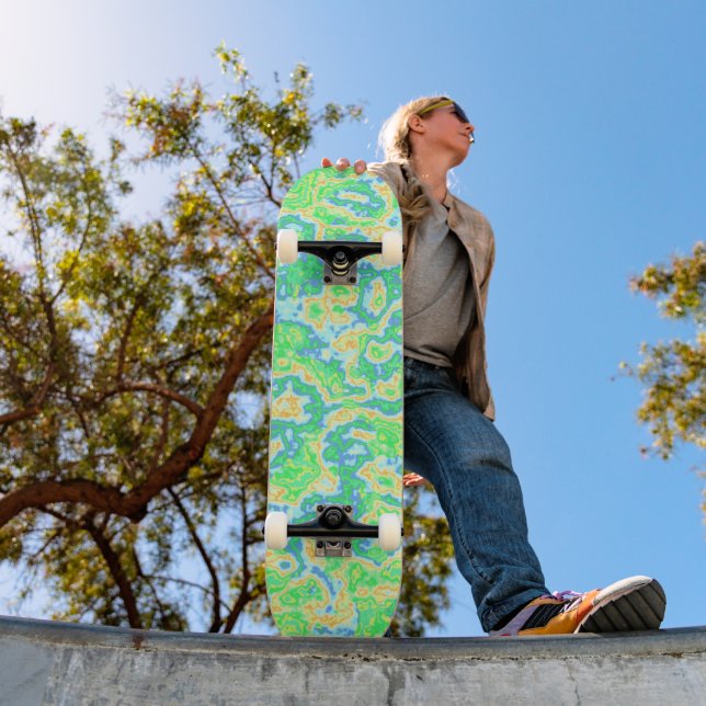 Neon Colorful Acic Parco Civico-Ciani Abstrakter M Skateboard (Außenbereich 1)