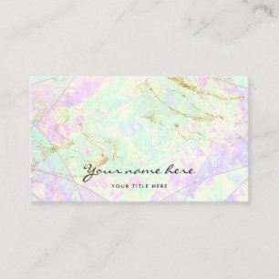 Neon Colors Gemstone Opal Texture Business Card Visitenkarte