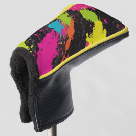 Neon Colors Retro Paint Spritzer Golf Headcover