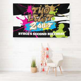Neon Colors Two Legit 2 Beenden Geburtstagsbanner Banner
