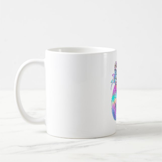 Neon Coquette Halloween Pumpkin Kaffeetasse (Links)