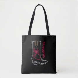 Neon Cowboy Boot Anpassbarer Name