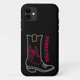 Neon Cowboy Boot Anpassbarer Name Case-Mate iPhone Hülle