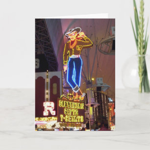 Neon Cowboy Sign Las Vegas Karte