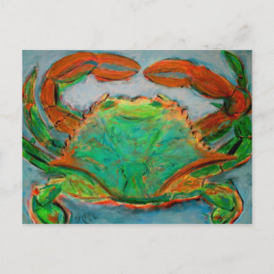Neon Crab Postkarte