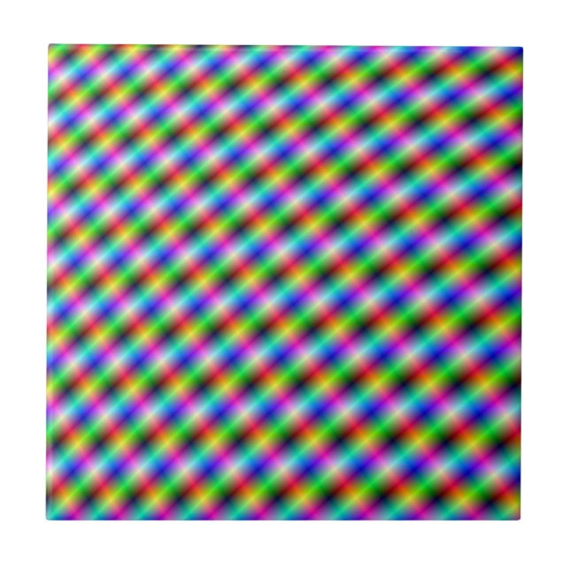 Neon Crosshatch Fliese (Vorderseite)
