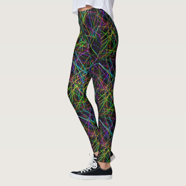 Neon Crosshatch Infinite Grid Leggings (Links)
