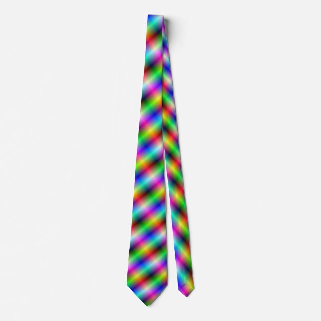 Neon Crosshatch Neck Tie Krawatte (Vorderseite)