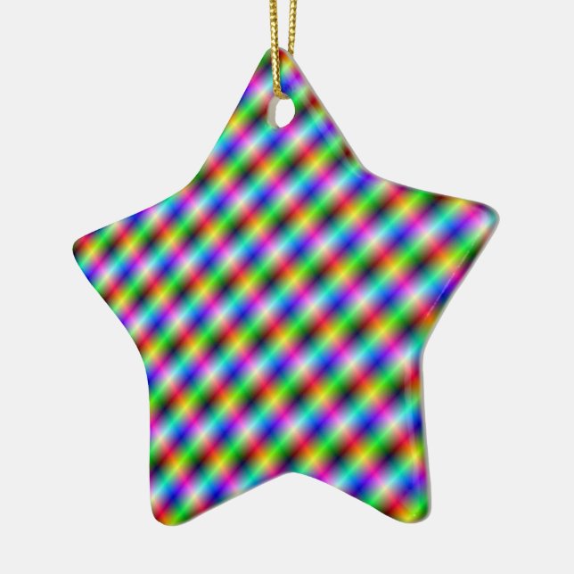 Neon Crosshatch Ornament (Links)