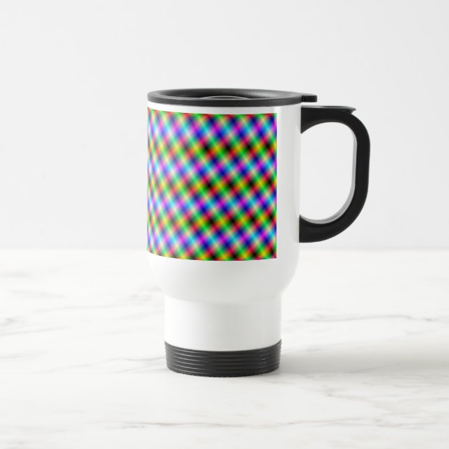 Neon Crosshatch Reisebecher (Rechts)