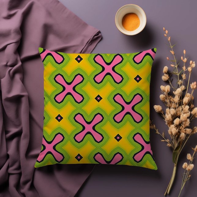 Neon Crossroads Throw Cushion Kissen (Von Creator hochgeladen)