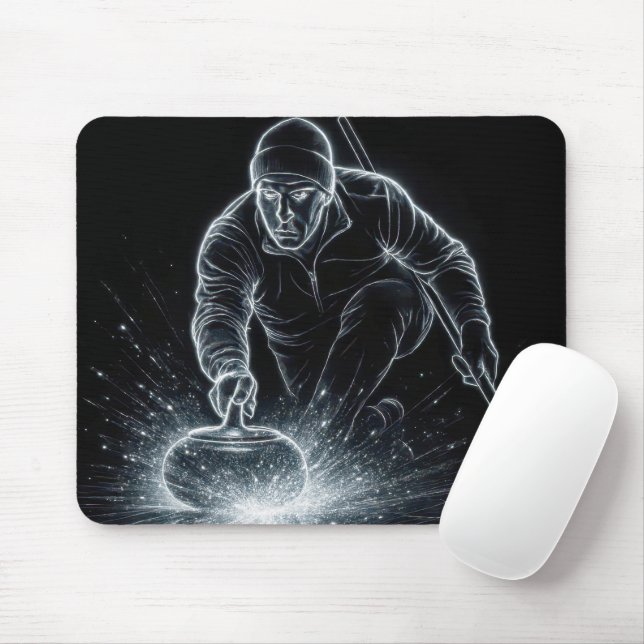 Neon-Curling-Sport mit dynamischer Energie Mousepad (Mit Mouse)