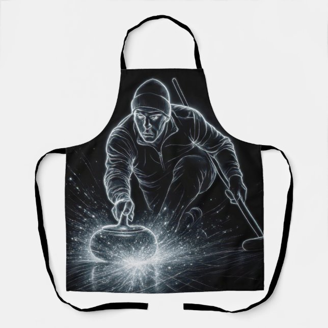 Neon-Curling-Sport mit dynamischer Energie Schürze (Vorderseite)
