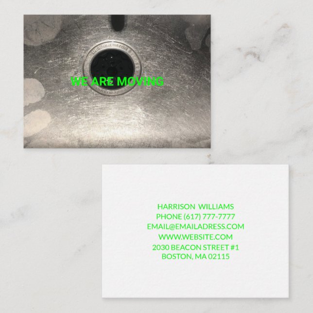 Neon Custom Foto-Adresse verschieben Begleitkarte (Vorne/Hinten)