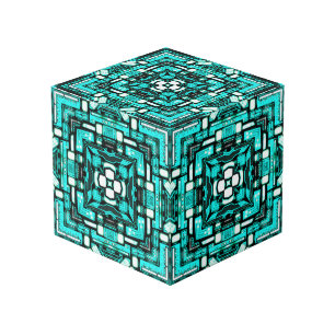 Neon-Cyan Imagination Cube Würfel