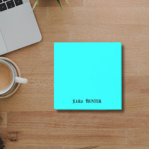 Neon Cyan Professionell Minimalistisches Schwarz S Post-it Klebezettel