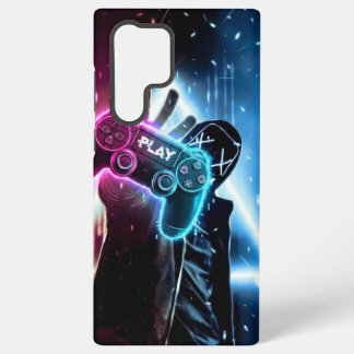 Neon-Cyber-Gamer-Kapuzen-Silhouette-Handyhülle Samsung Galaxy Hülle
