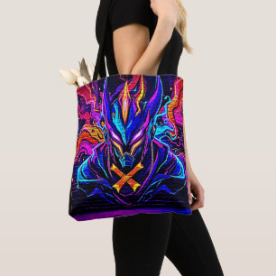 Neon Cyber Guardian Art