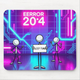 Neon Cybernetic Dreamscape Mousepad