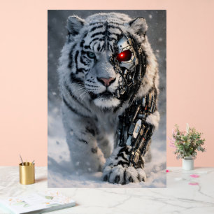 Neon-cybernetischer Apex-Tiger Tiger de Acrylschild