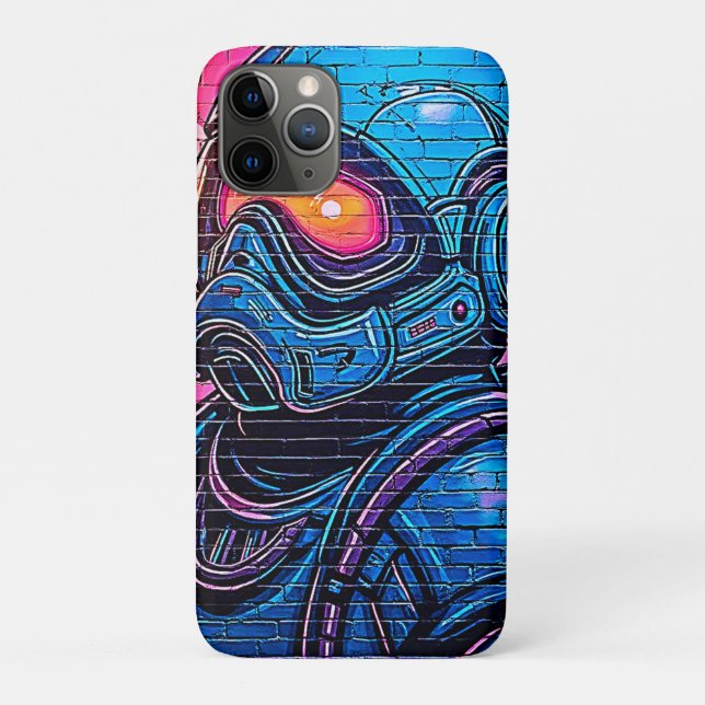 Neon Cyberpunk Astronaut Case-Mate iPhone Hülle (Rückseite)