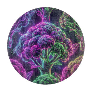 Neon-Cyberpunk-Blumenkohl-Galaxie Schneidebrett