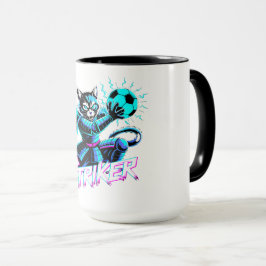 Neon Cyberpunk Cat Mugs – Gamer Gift Edition Tasse