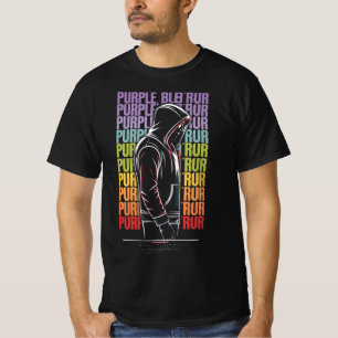 Neon Cyberpunk Hooded Abbildung Digitale Kunst - G T-Shirt