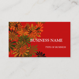 Neon Daisies Business Card Template Visitenkarte