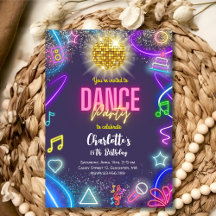 Neon Dance Party Geburtstag