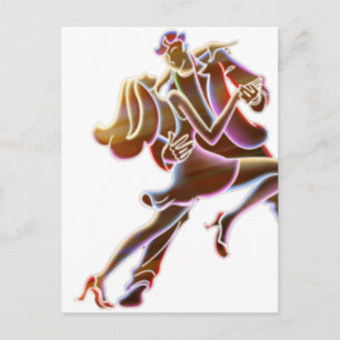 Neon Dancers Postkarte