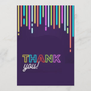Neon Danke-Card Einladung