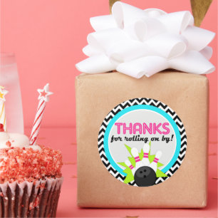 Neon Danke für das Einschalten von Bowling Sticker