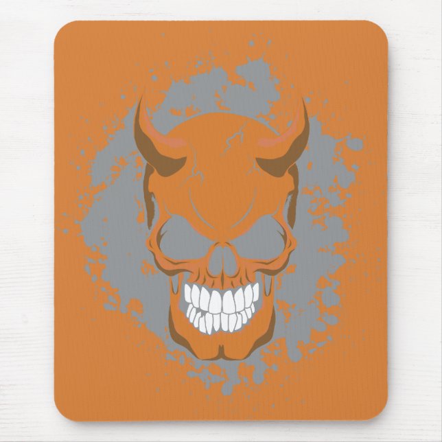 Neon Demon Skull Mousepad (Vorne)