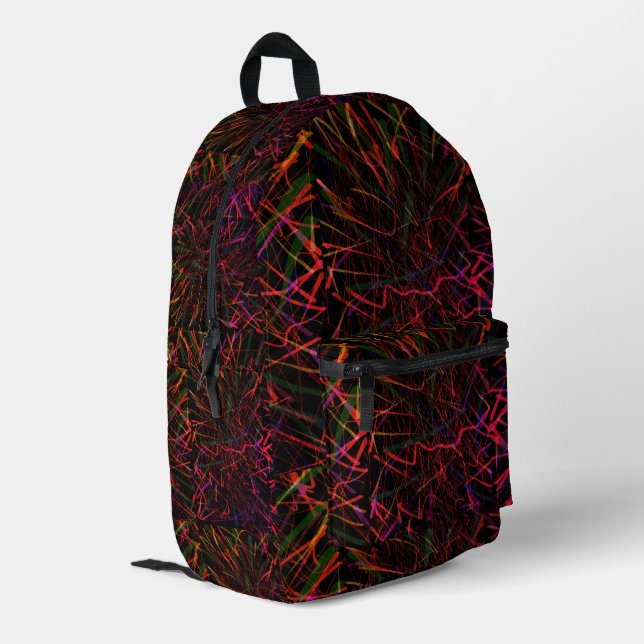 Neon der 80 bedruckter rucksack (Rückseitige Ecke links)