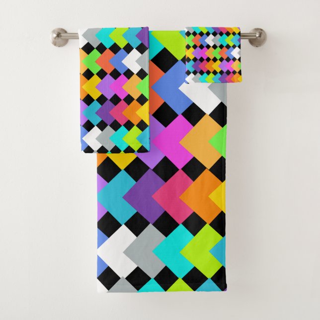 Neon Diamonds Badhandtuch Set (Insitu)