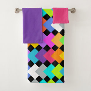 Neon Diamonds Bath Handtuch Set