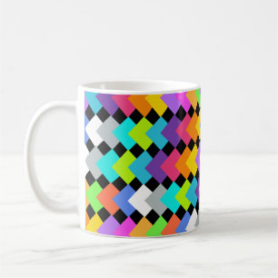 Neon Diamonds Coffee Tasse