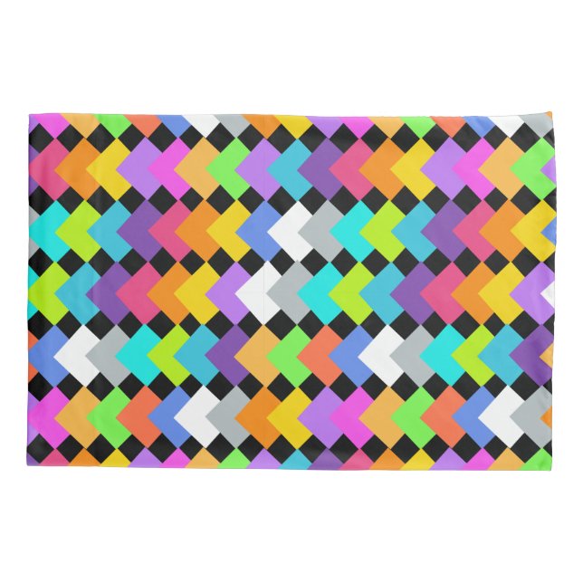 Neon Diamonds Kissenbezug (Rückseite)