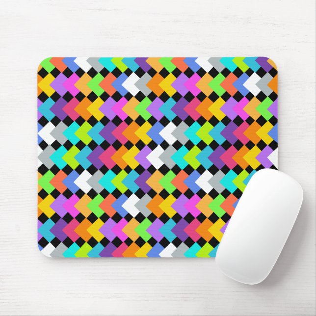 Neon Diamonds Mousepad (Mit Mouse)