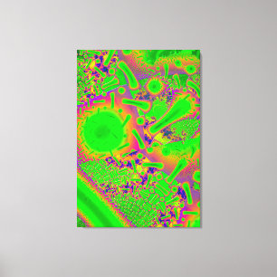 Neon Dichroic Psychedelic Leinwanddruck