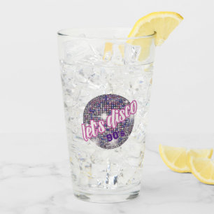 Neon Disco Vibes Retro Stytle der 90er Jahre Glas