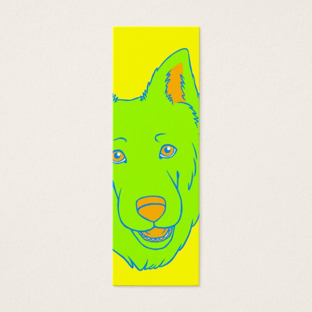 Neon Dog Lesezeichen (Vorderseite)