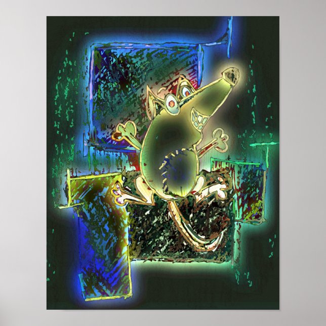 Neon Dog Poster (Vorne)