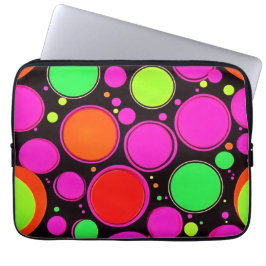 Neon Dot Party Laptopschutzhülle