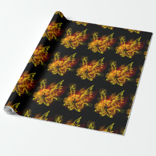 Neon-Drache Geschenkpapier