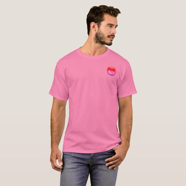 Neon-Drache Männer rosa T-Shirt Tasche (Vorne ganz)